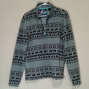 Chubbies Fleece Pullover Quarter Zip Mens Small